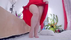 Play Naughty MILF in Red Dress Teases with Hairy Pussy #Upskirt #HairyPussy #DressWithNoUnderwear #Reddress #Redhead